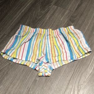 Striped pajama shorts